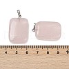 Natural Rose Quartz Pendants G-C184-02-3