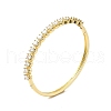 Cubic Zirconia Hinged Bangle BJEW-C029-01B-G-1