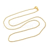 1.5mm Rack Plating Brass Ball Chain Necklaces for Women Men MAK-L044-62G-1