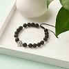 Adjustable Skull Braided Bead Bracelets BJEW-JB07497-01-2