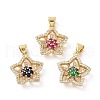 Brass Micro Pave Cubic Zirconia Pendants ZIRC-I063-42G-1