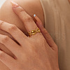 Geometric Eye Hollow Women's Stainless Steel Cuff Rings VH0887-3