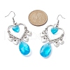 Tibetan Style Alloy Heart Chandelier Earrings EJEW-JE05426-4