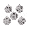 Non-Tarnish 201 Stainless Steel Sacred Geometry Pendants STAS-S105-JN899-1-2