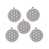 201 Stainless Steel Sacred Geometry Pendants STAS-S105-JN899-1-2