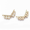 Brass Micro Pave Cubic Zirconia Charms KK-S359-028-RS-2