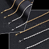 GOMAKERER 4Pcs 4 Style Rack Plating 304 Stainless Steel Twist Rope Chain Necklaces NJEW-GO0001-03D-3