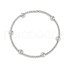 Brass Micro Pave Clear Cubic Zirconia Chain Bracelets for Women BJEW-M047-02P-4