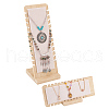 Bamboo Wood Jewelry Collection Necklace Display Stand ODIS-WH0005-06-1
