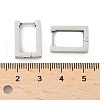 Tarnish Resistant 304 Stainless Steel Huggie Hoop Earrings X-STAS-R115-21P-4