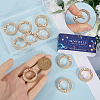 SUNNYCLUE 12Pcs Alloy Crystal Rhinestone Spring Gate Rings FIND-SC0012-68KCG-3