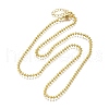 3MM Brass Rondelle Link Chain Necklaces NJEW-M108-12G-2