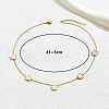 Elegant Stainless Steel Pave Shell Flower Link Chain Necklaces for Women LG8560-1-1