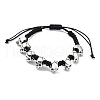 Halloween Theme Adjustable Nylon Cord Braided Beads Bracelets BJEW-JB10917-S-1