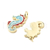 Brass Enamel Pendants KK-L237-027G-04-2