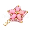 Handmade Glass Seed Beaded & Synthetic Dyed Imperial Jasper Beads Pendants PALLOY-MZ00751-03-3