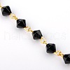 Handmade Bicone Glass Beads Chains for Necklaces Bracelets Making AJEW-JB00039-05-1