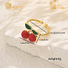 Fruit Themes Brass Cuff Open Rings for Women FC9265-5-2