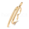 Alloy Double Open Cuff Rings for Women RJEW-S412-04G-03-2