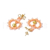 Glass Seed Beads Dangle Stud Earrings EJEW-MZ00396-02-5