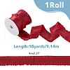 FIBLOOM 10 Yards Polyester Ruffled Lace Ribbon DIY-FI0001-14A-2