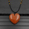 Natural Red Jasper Pendant Necklaces XA8803-12-1