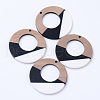 Resin & Walnut Wood Pendants X-RESI-N025-004B-B01-1