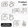   8Pcs 4 Styles Detachable Alloy Rhinestone Shoe Buckle Clips FIND-PH0021-57-2
