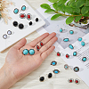 FIBLOOM 16 Pair 16 Style Ethnic Style Alloy Stud Earrings EJEW-FI0002-86-3