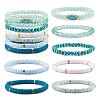 7Pcs 7 Style Handmade Polymer Clay Heishi Surfer Stretch Bracelets Set BJEW-SW00073-03-2