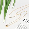 Ion Plating(IP) 304 Stainless Steel Cubic Zirconia Hexagon Pendant Cable Chain Necklaces NJEW-P320-16G-02-2