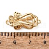 Brass Micro Pave Clear Cubic Zirconia Interlocking Clasps KK-C075-28G-3