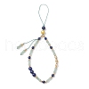 Natural Lapis Lazuli & Peacock Green Agate Mobile Straps HJEW-JM03425-01-2