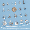 80Pcs 20 Style Tibetan Style Alloy Pendants TIBEP-FG0001-12-3