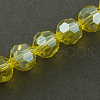 Faceted(32 Facets) Electroplate Glass Bead Strands X-EGLA-R015-8mm-26-2