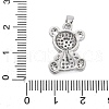 Brass Micro Pave Clear Cubic Zirconia Pendants KK-L234-01P-3