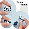 ANATTASOUL 14Pcs 7 Colors Plating Acrylic Beads OACR-AN0001-01-3
