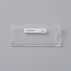 Transparent Acrylic Rectangle ID Card Sleeves Brooch Finding FIND-WH0108-54-3