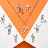 60Pcs 12 Styles Tibetan Style Alloy Pendants PALLOY-CJ0002-18-6