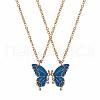 2Pcs Matching Butterfly Pendant Necklaces Set JN1033B-1-2