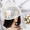 Linen Mini Hat Fascinator Base AJEW-WH0561-32C-5