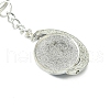 Alloy Pendant with Gemstone Cabochons Keychains KEYC-JKC01140-01-5