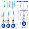 12Pcs Transparent Glass Pendant Decorations HJEW-GO00021-3