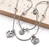 304 Stainless Steel Multi-strand Bracelets BJEW-Q038-08P-2