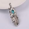 Leaf 304 Stainless Steel Big Pendants STAS-F103-03A-2