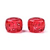 Transparent Acrylic European Beads X-TACR-T010-002-3
