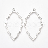 Tibetan Style Alloy Open Back Bezel Big Pendants TIBE-S316-015AS-RS-1