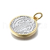 Brass Saint Benedict Medal Pendants KK-V010-01GP-01-2
