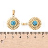 304 Stainless Steel Sun Pendants STAS-L280-24G-3