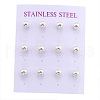 Plastic Imitation Pearl Stud Earrings STAS-D0001-03-P-A-3